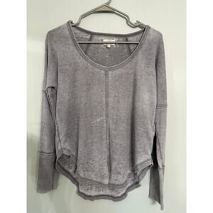 Lucky Brand Heathered Gray Short Sleeve Top